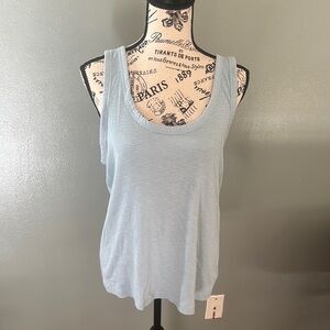 Light Blue Sleeveless Women's Top.